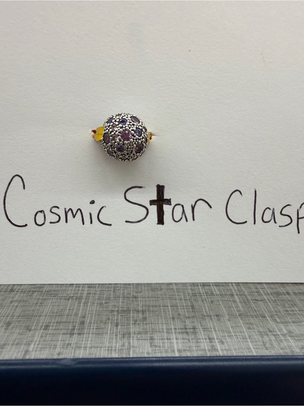 Authentic Pandora Cosmic Stars Clip Charm #791286CZ in sterling silver.